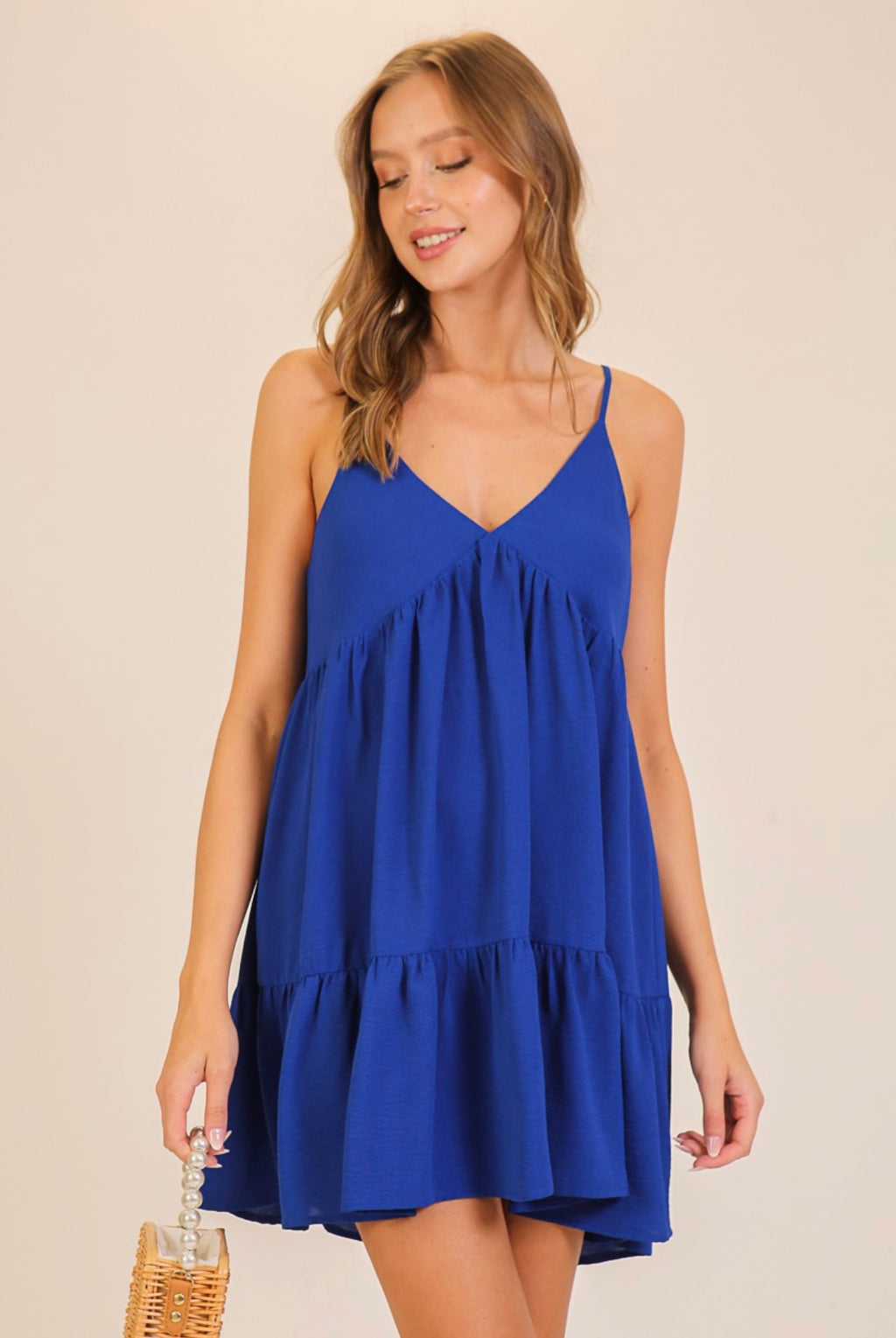 Royal Blue Tiered Dress