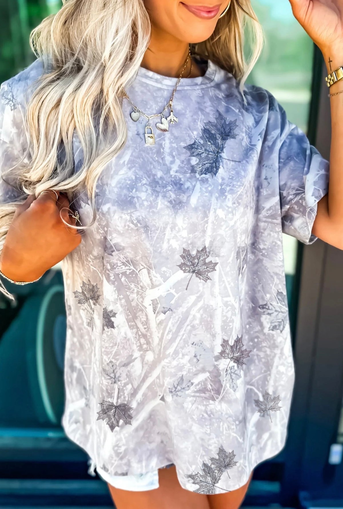 Fall Camo Oversized Tee