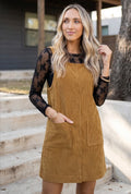 Corduroy Sleeveless Mini Dress