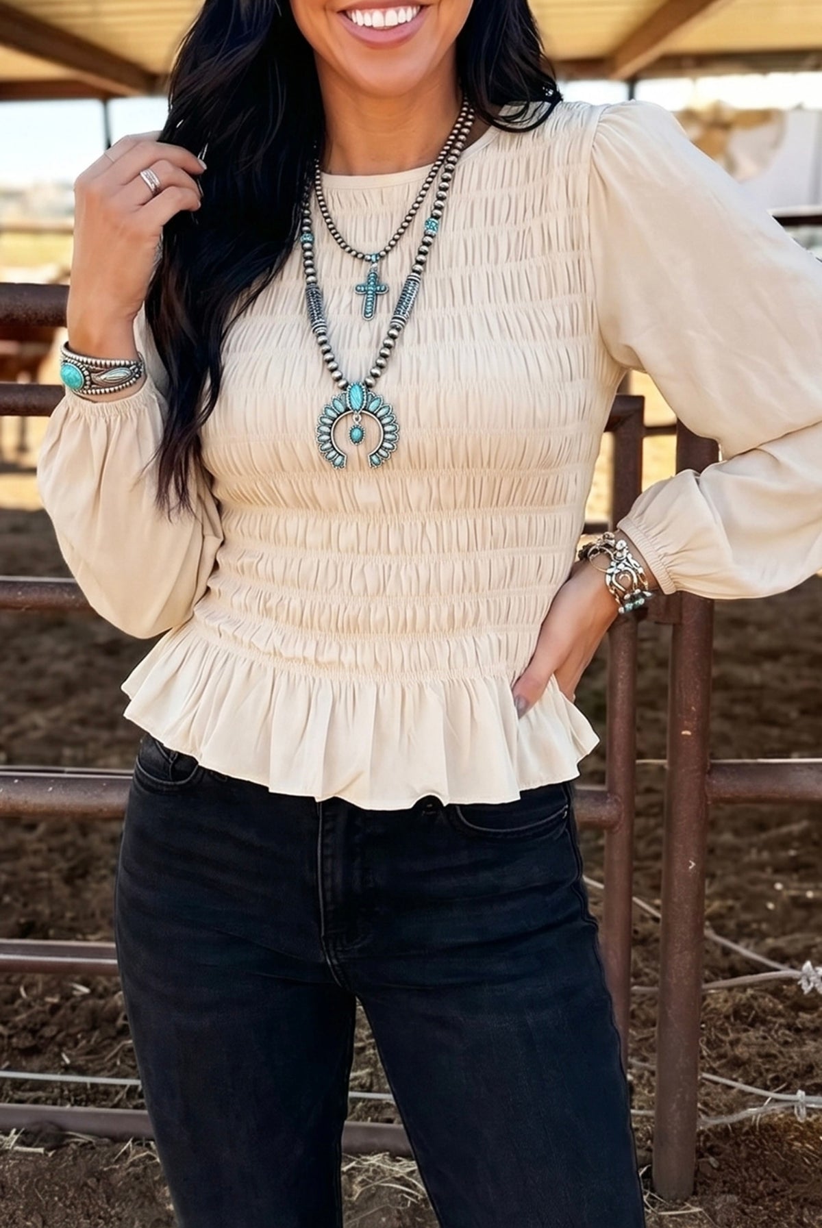 Western Long Sleeve Blouse