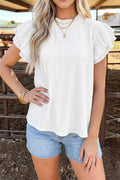 Textured Ruffle Short Sleeve
