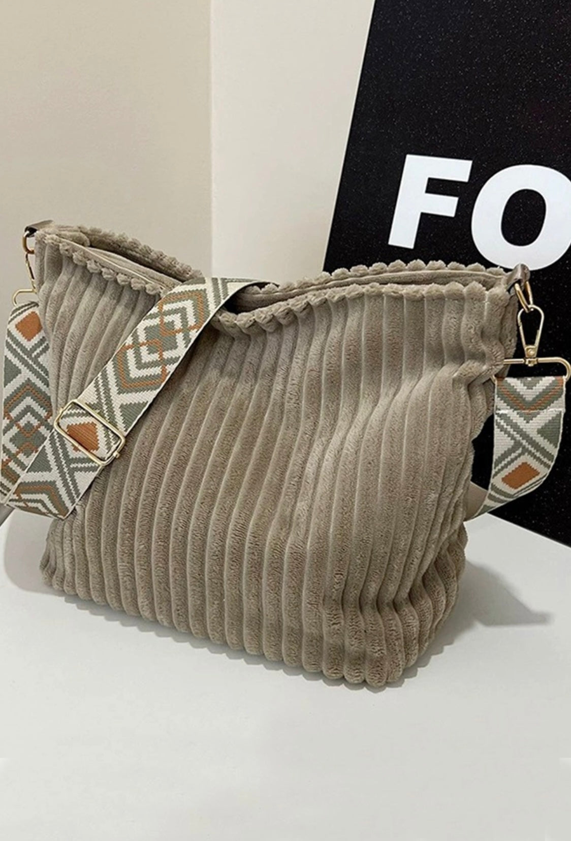 Corduroy Shoulder Bag