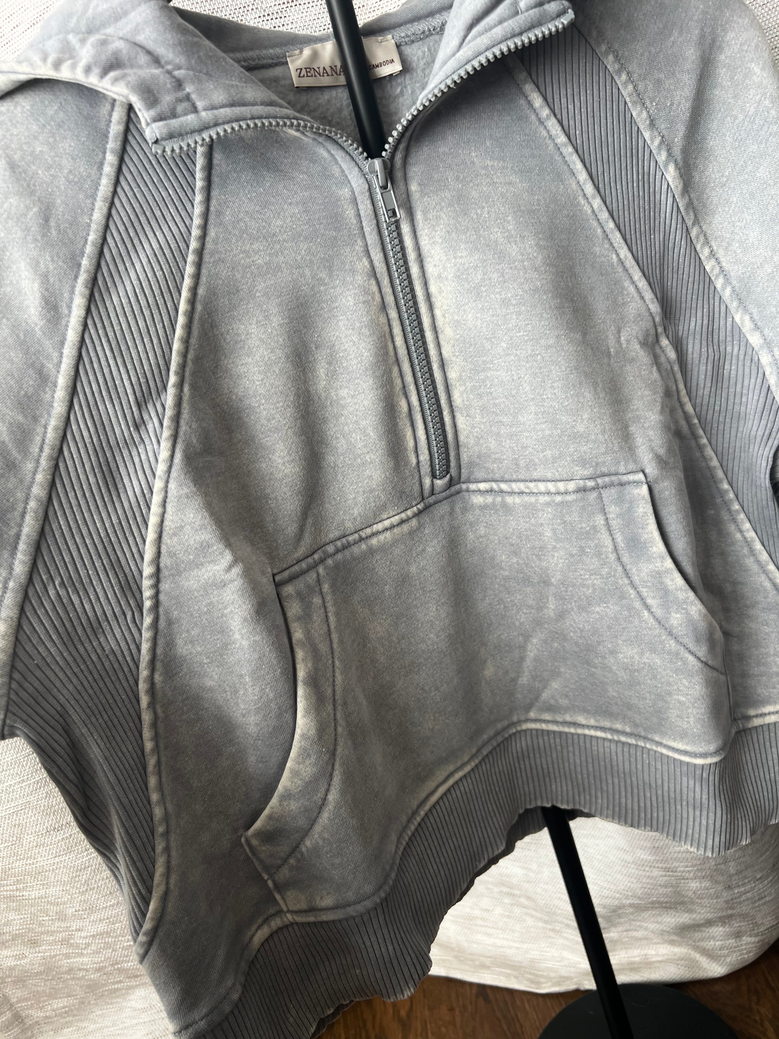 Acid Wash Fleece Pullover