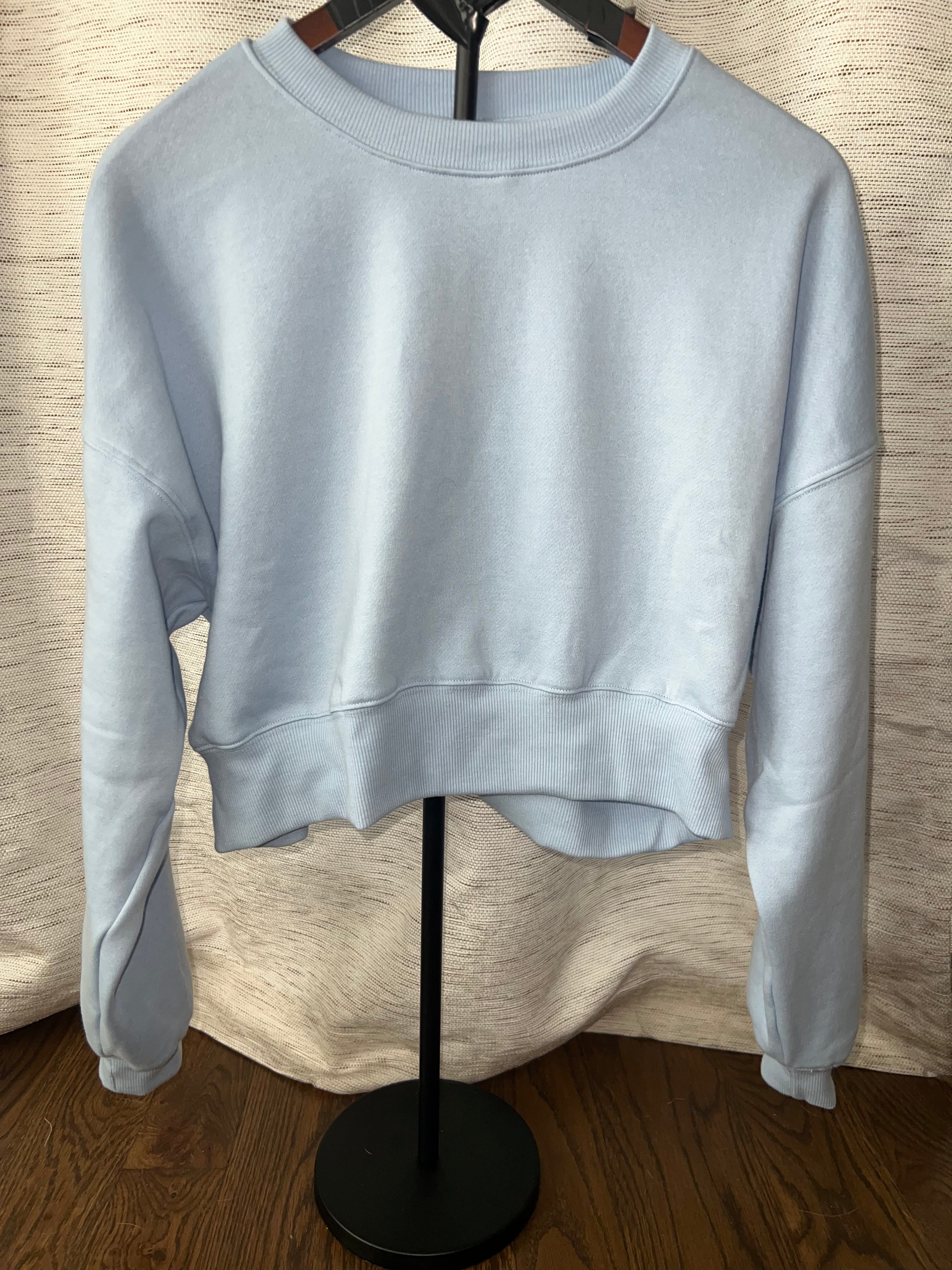 Short Cropped Fleece Sweatshirt
