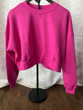 Short Cropped Fleece Sweatshirt