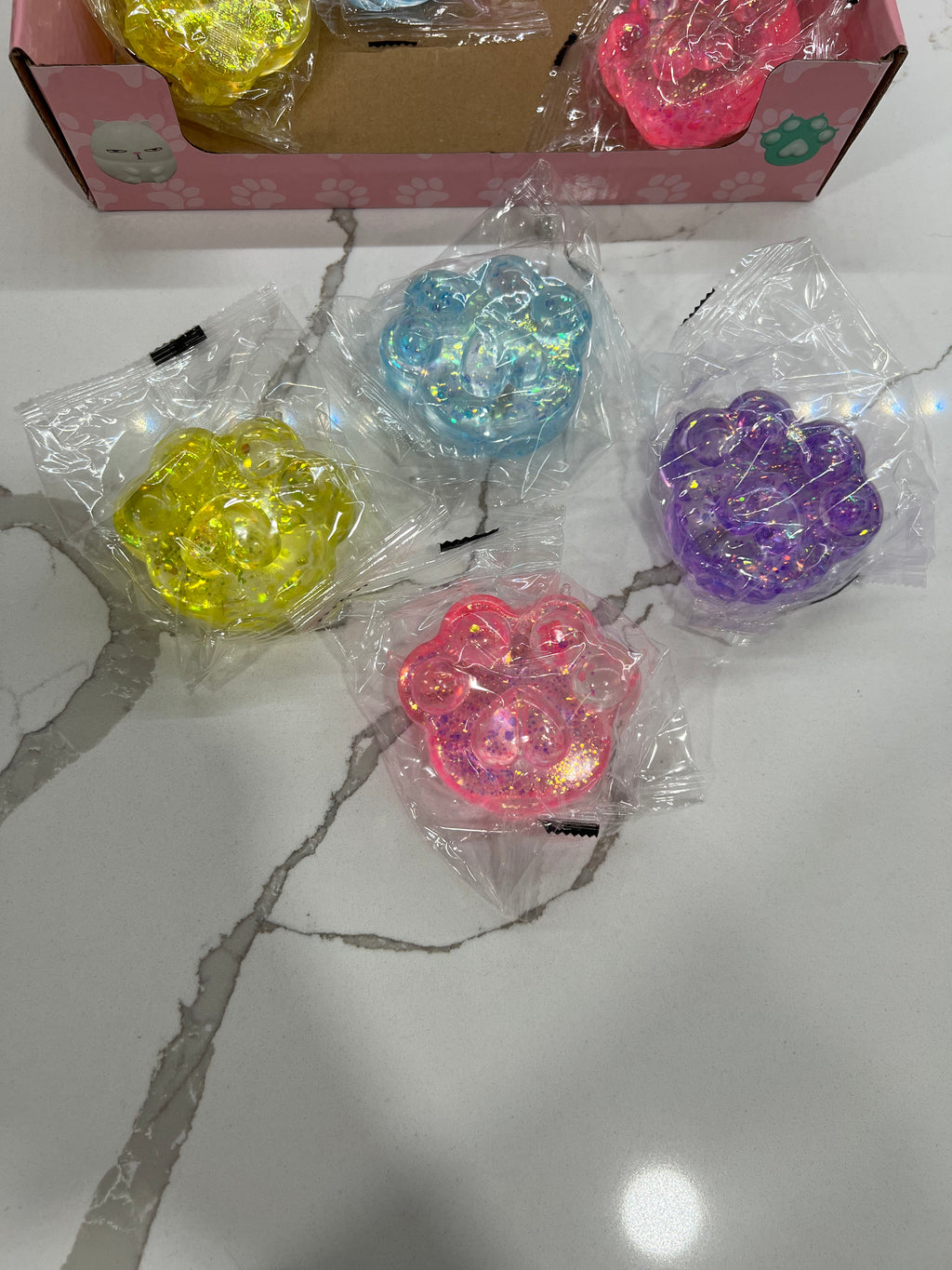 Glitter Paw Print Squishy