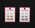 Bow Stud Earrings - 3 pack