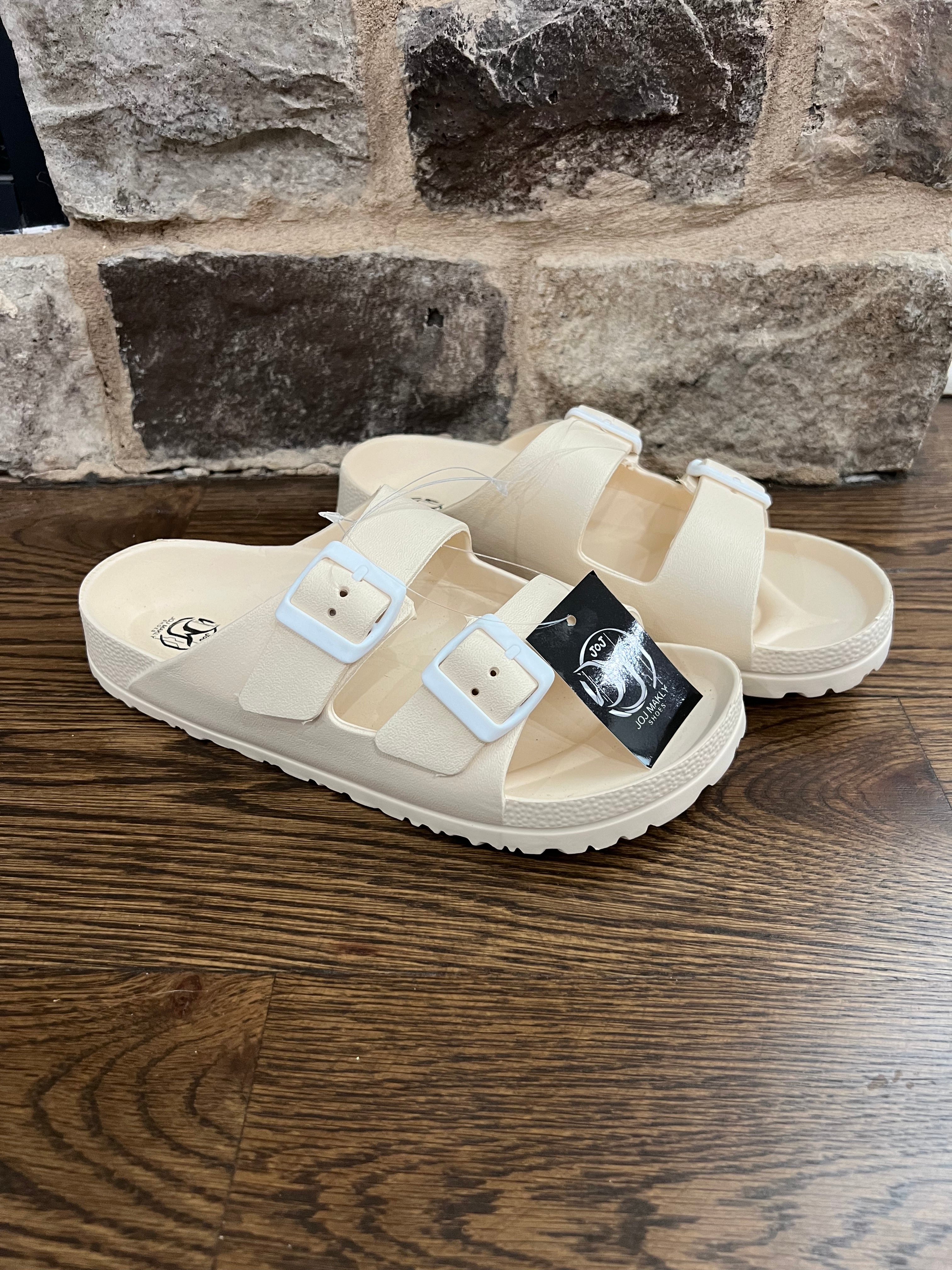 Slide Sandals - Beige
