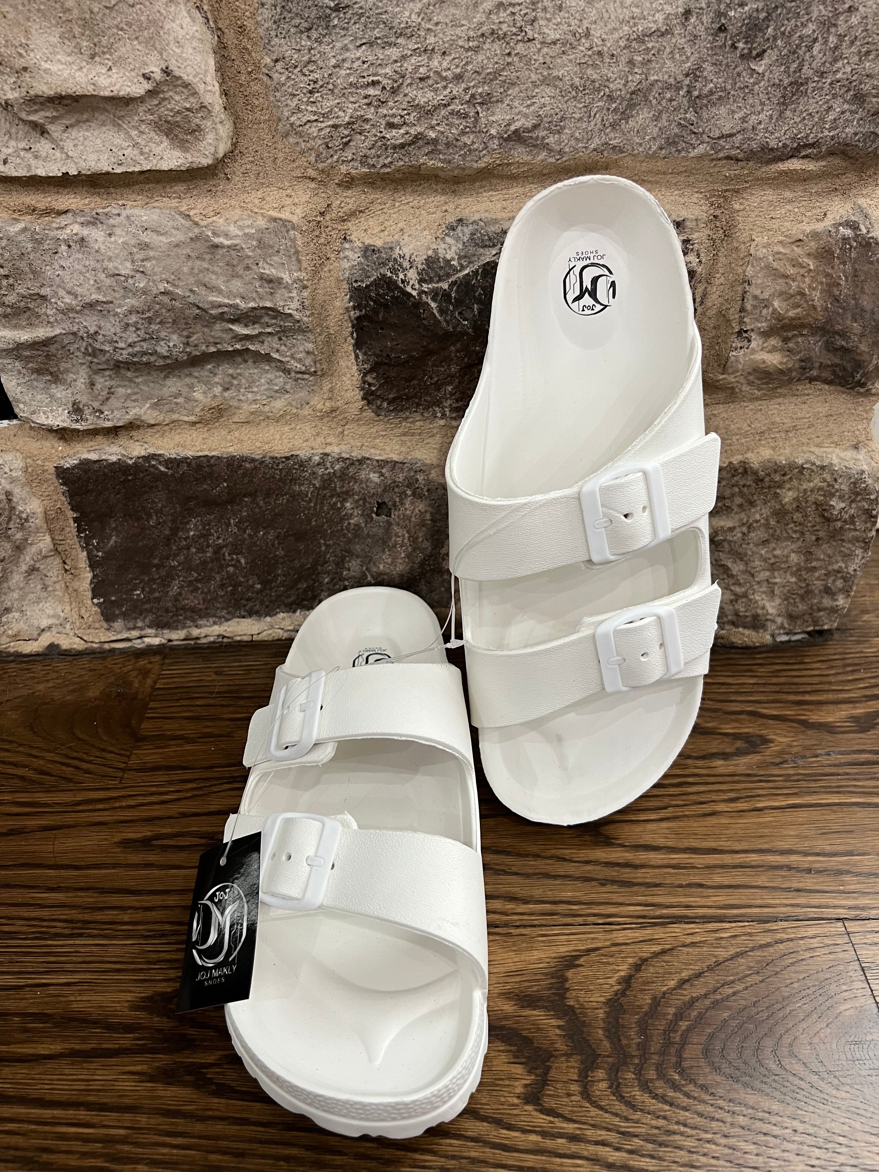 Slide Sandals - White