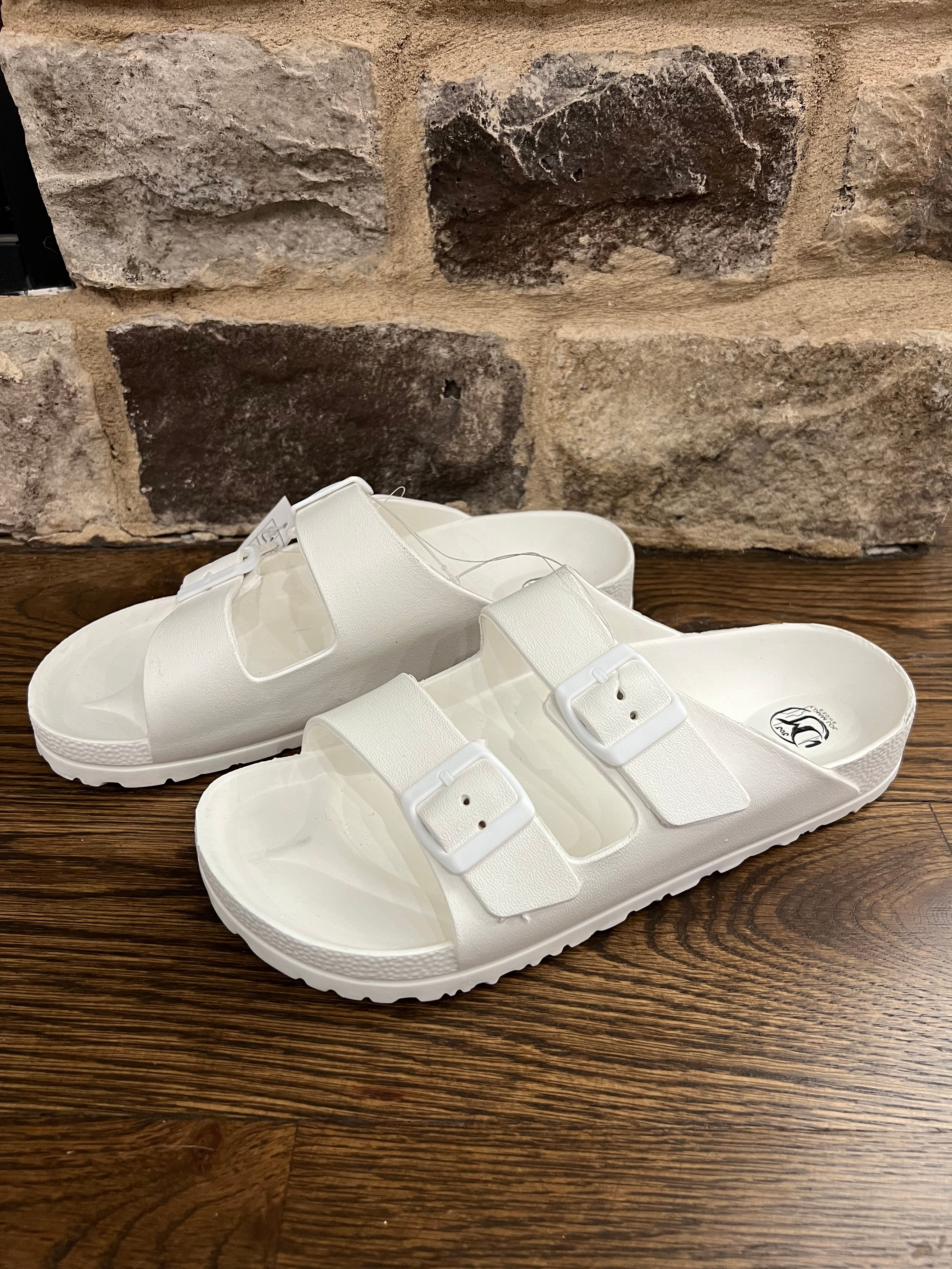 Slide Sandals - White
