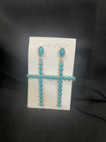 Turquoise Cross Earrings