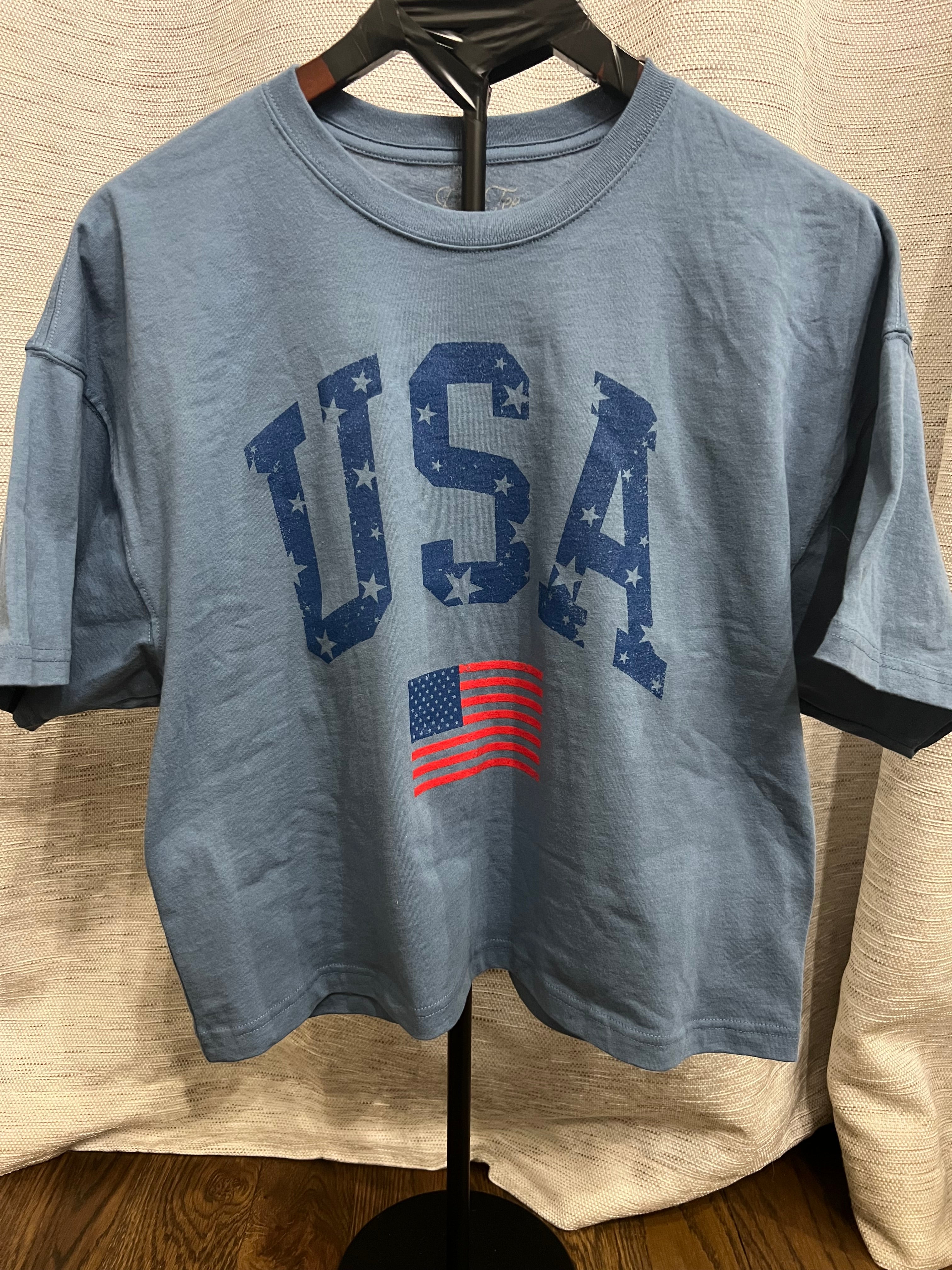 USA Long Crop Tee