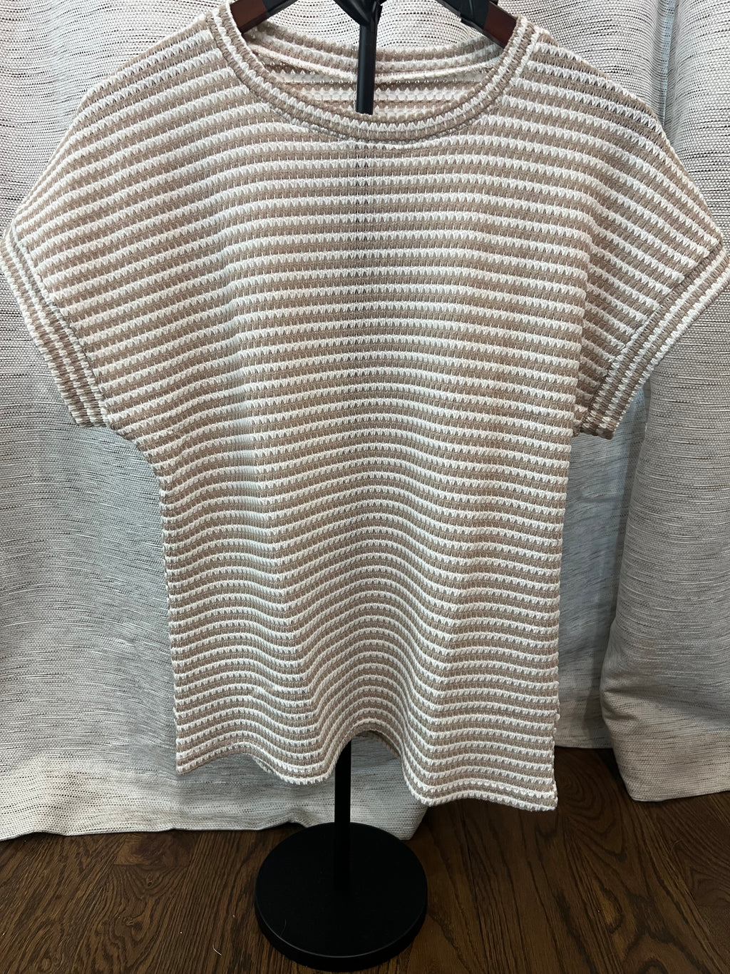 Striped Knit Short Sleeve