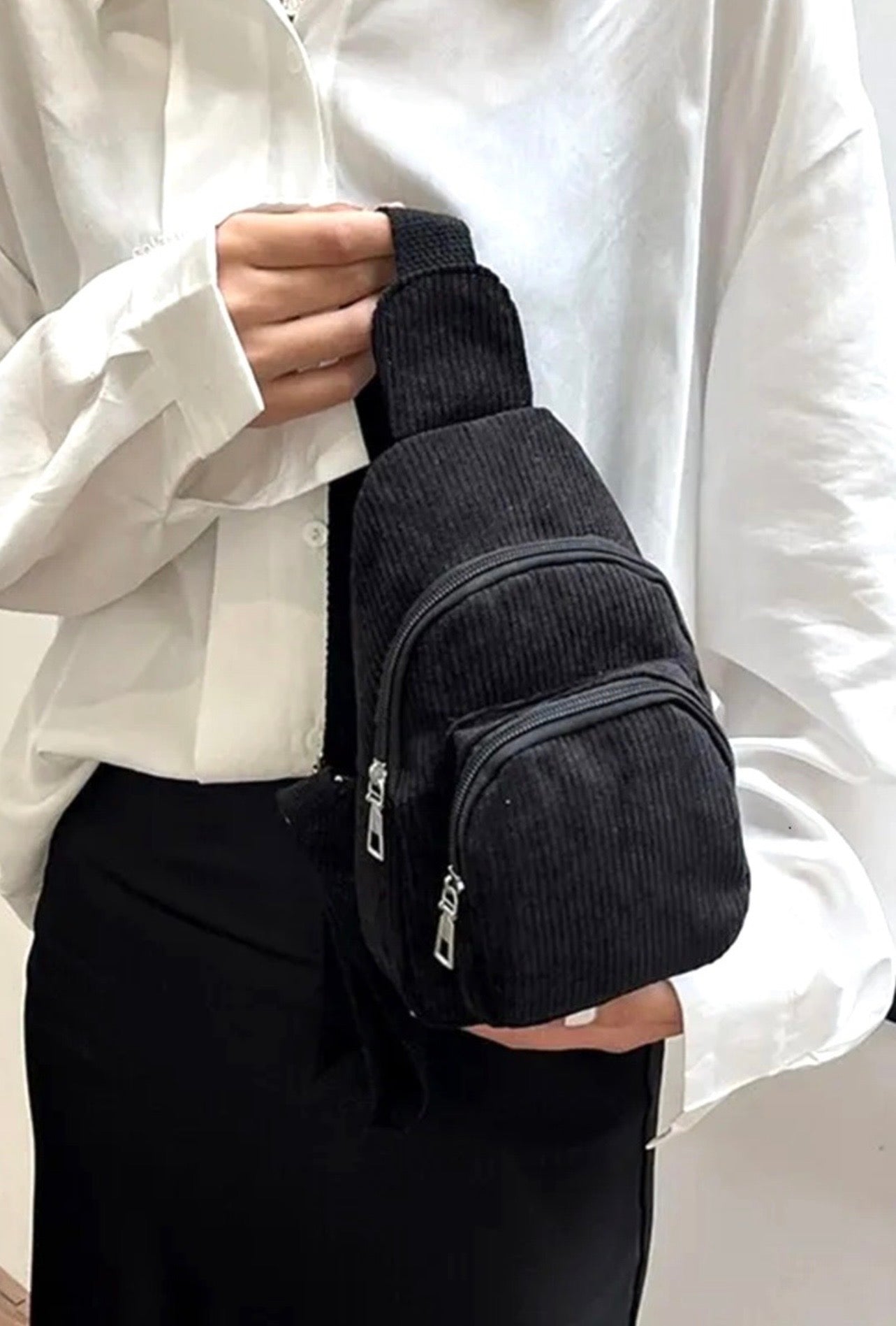 Corduroy Crossbody Bag