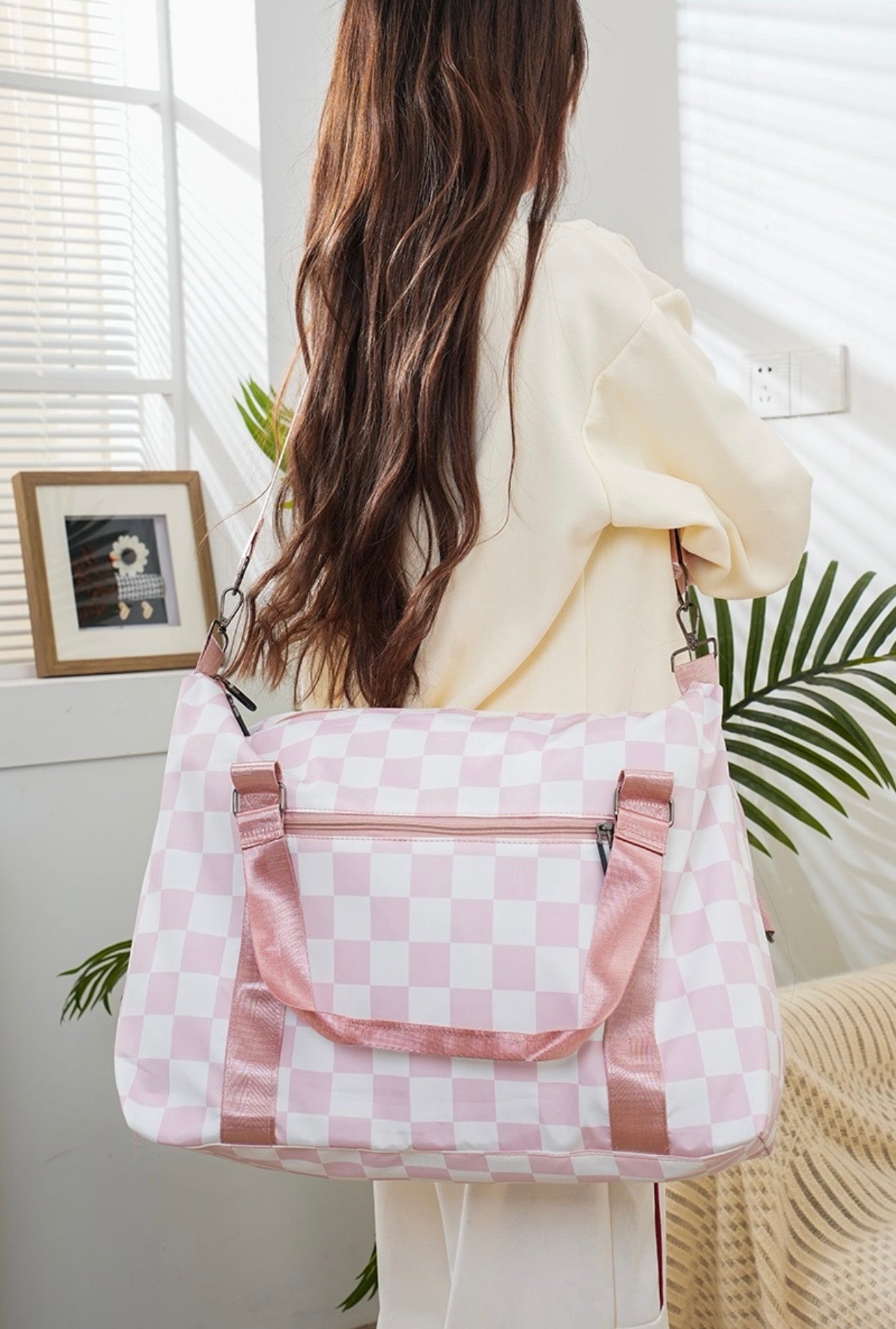 Checkered Travel Bag