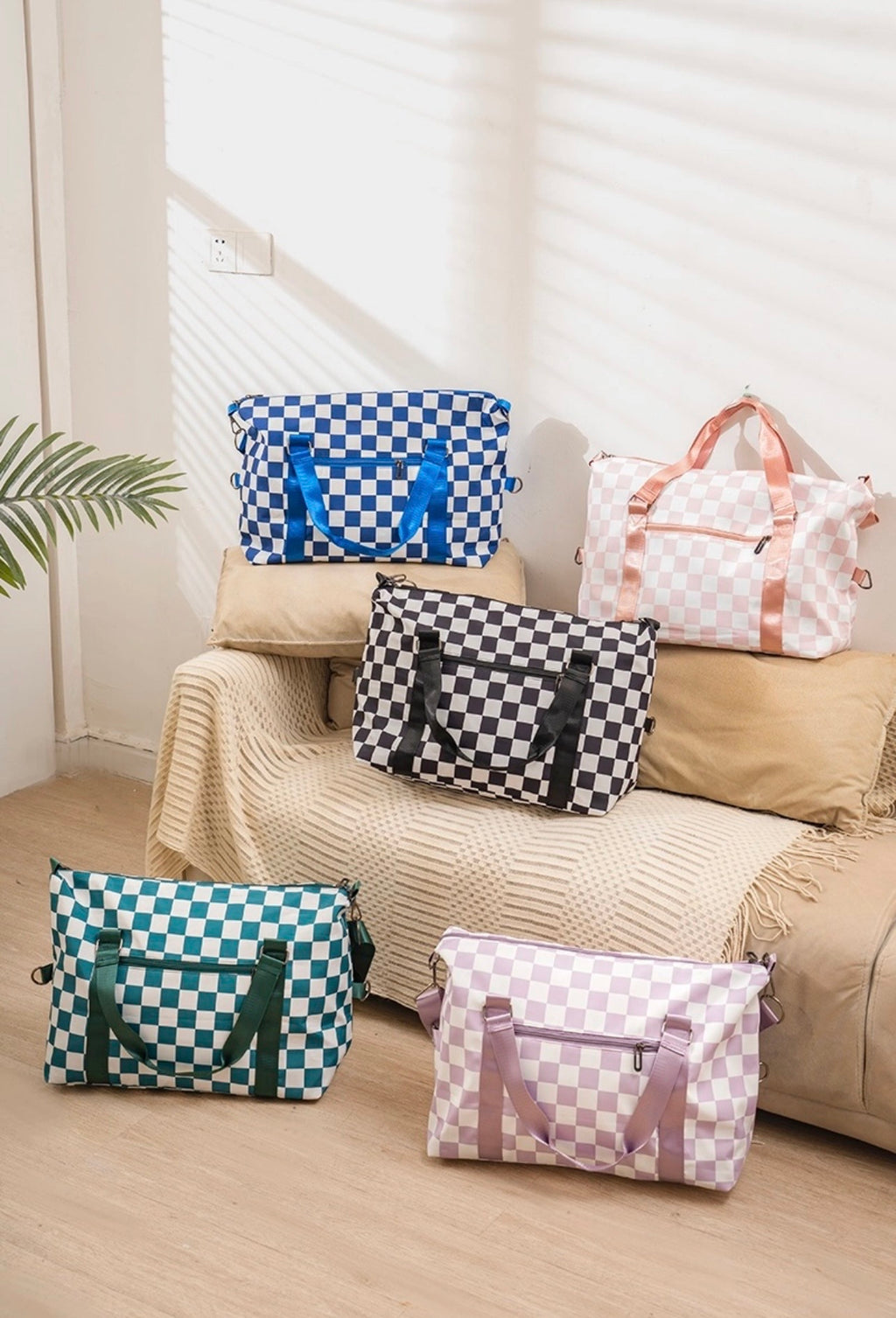 Checkered Travel Bag