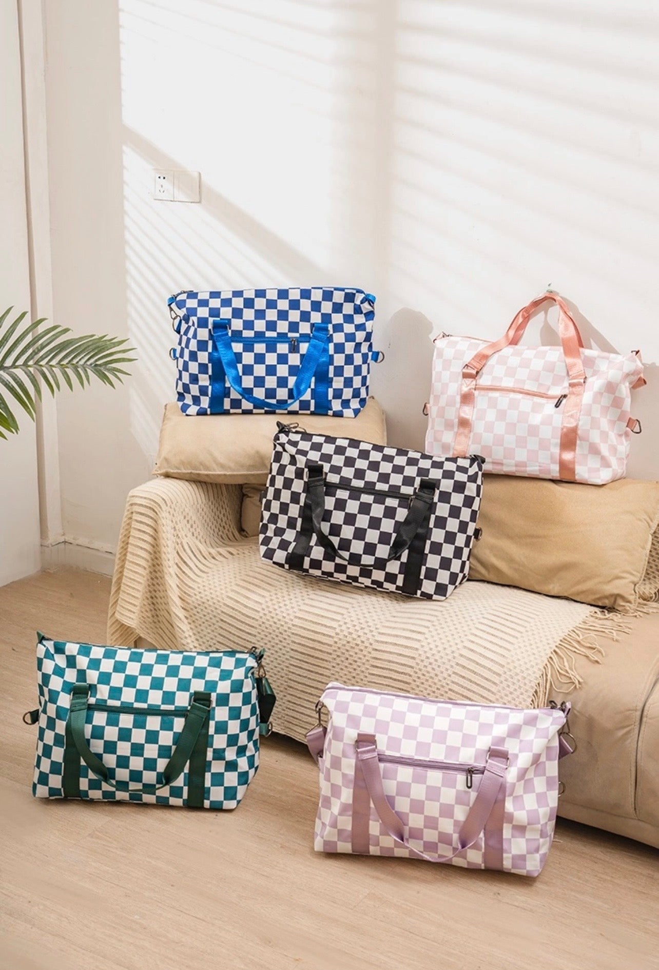 Checkered Travel Bag
