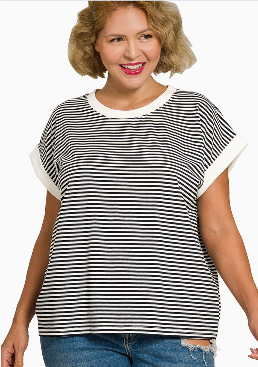 Black & White Striped Tee