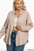 Raw Edge Over Shirt