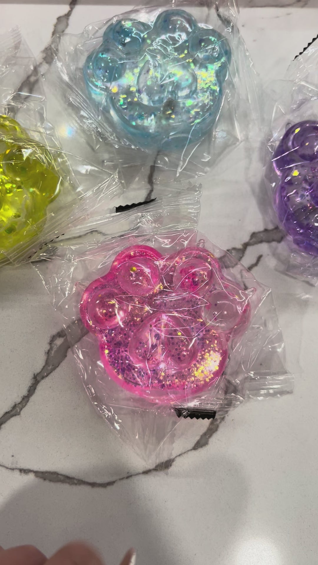 Glitter Paw Print Squishy